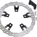 Arlen Ness Jagged Floating Brake Rotor 14" Front Left Black/Silver #02-950