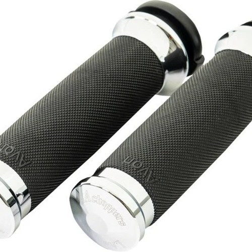 LA Choppers County Line Grips Tbw Chrome #LA-7493-00 Harley Davidson