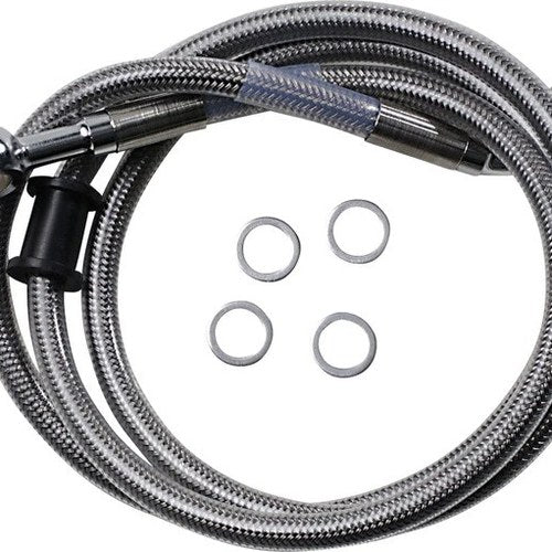 DS Braided Front Non-ABS Brake Line Kit 45-1/4" Clear Coated #212132