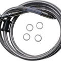 DS Braided Front Non-ABS Brake Line Kit 45-1/4" Clear Coated #212132