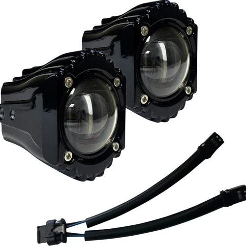 Custom Dynamics Shark Demon LED Fog Lights Gloss Black/Clear #SD-FOG-4W
