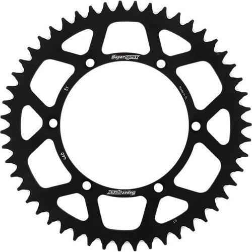 Supersprox Racing Aluminum Rear Sprocket 520 51T Black #RAL-460-51-BLK