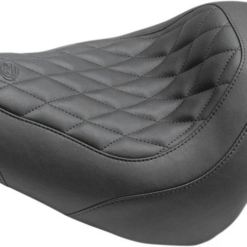 Mustang Wide Tripper Solo Seat Diamond Stitch Black #83017 Harley Davidson