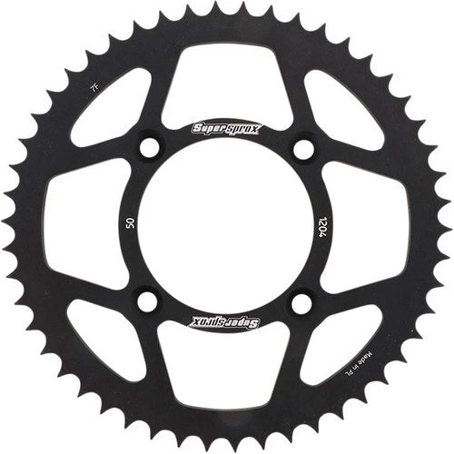Supersprox Racing Aluminum Rear Sprocket 428 50T Black RAL-1204-50-BLK for Honda