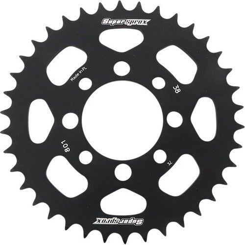 Supersprox Racing Aluminum Rear Sprocket 420 38T Black #RAL-801-38-BLK