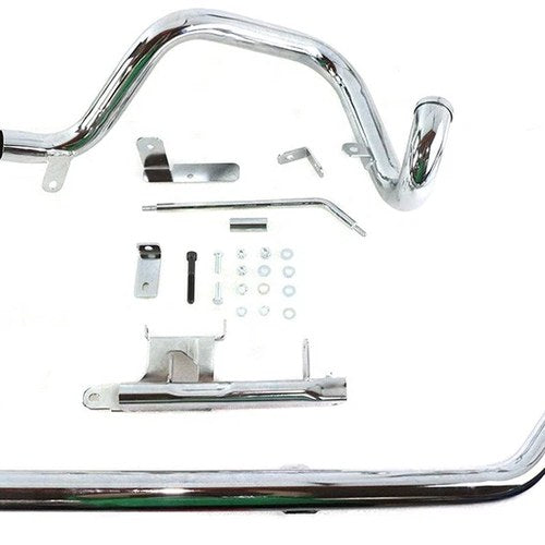 True Dual Exhaust Pipe System Chrome for Harley-Davidson