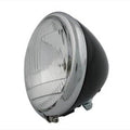 6-1/2 inch Spring Fork 6 Volt Headlamp Black for Harley-Davidson
