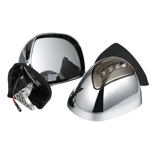 Chrome Rearview Mirrors LED Turn Signals fit for Honda Goldwing GL1800 2001-2017