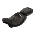 Driver Passenger Seat with Orange stitching Fit For Harley Touring 2009-2021 US