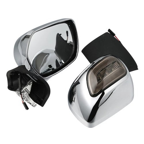 Chrome Rear view Mirrors LED Turn Signals set Fit For Honda GL1800 F6B 13-17 14