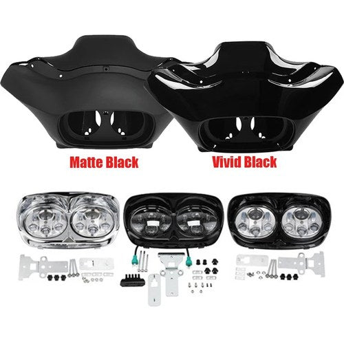 Inner Outer Fairing / 5.75'' Dual LED Headlight Fit For Harley 98-13 Road Glide