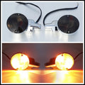 Front Flat Turn Signal Smoke Fit For 99-17 Harley Heritage Softail Classic Flstc