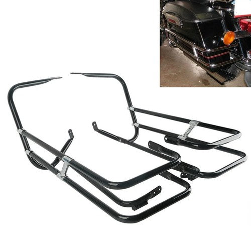 Twin Rail Saddlebag Guard Fit For Harley Touring Electra Glide Ultra 97-08 Black