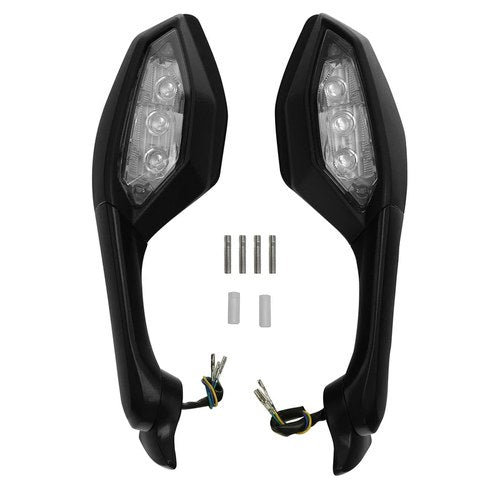 Rear view Mirror LED Turn Signal Fit For Yamaha YZF-R6 17-22 YZFR1 15-25 17 2018