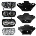 Inner Outer Front Fairing/LED Dual Headlights Fit For Harley Road Glide 98-13