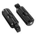 Black Rear Passenger Foot Pegs Fit For Harley Softail Fat Bob Street Bob 18-21