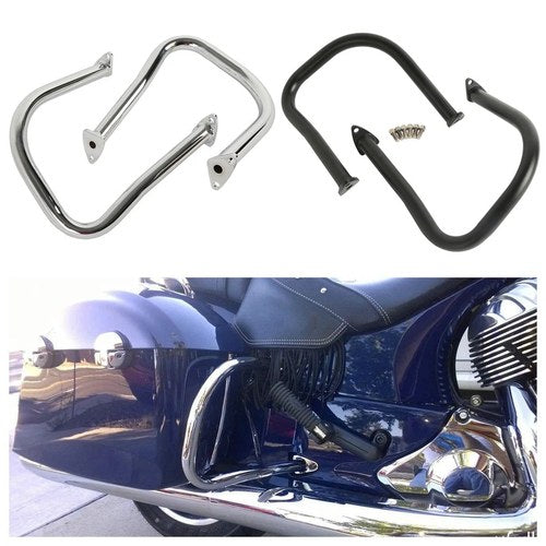 Black/Chrome Rear Highway Bars Fit For Indian Chieftain Dark Horse 2016-2025 19
