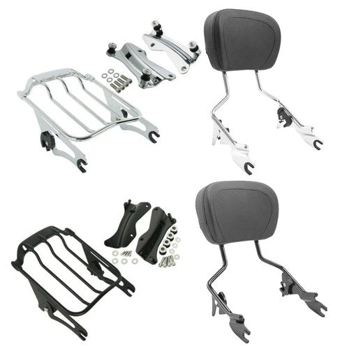 Backrest Sissy Bar/Luggage Rack/Docking Fit For Harley Touring Road Glide 14-24