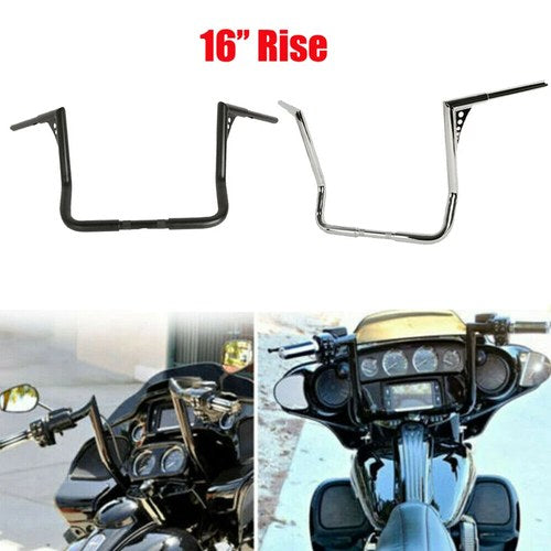 16" Rise Ape Hanger HandleBar Fit For Harley Touring Electra Street Road Glide