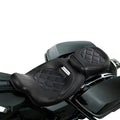 Blue Stitching Driver Passenger Seat Fit For Harley Cvo Touring Road King 09-21