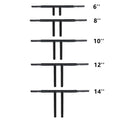 Black 6"/8''/10"/12"/14'' Rise T-Bars Handlebar Fit For Harley Sportster Softail