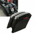 Vivid Black Hard Saddle Bags w/ Black Latch Fit For Harley Touring Models 14-24