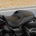 Orange Stitching Driver Passenger Seat Fit For Harley Touring Road King 09-21