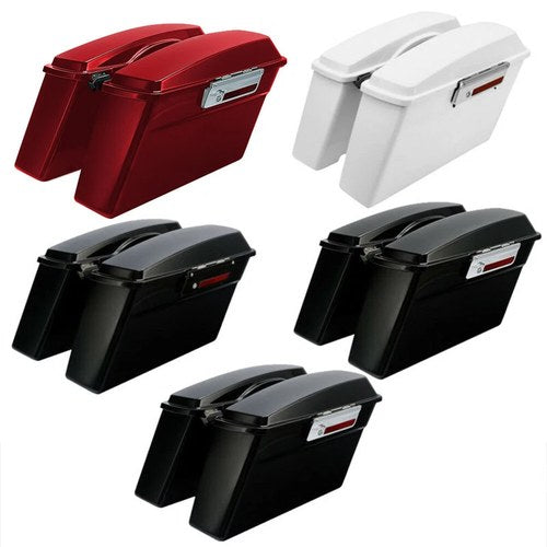 Painted Hard Saddle Bags W/ Latch Key Fit For Harley Touring Road King 1994-2013
