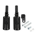 Black Rear Passenger Footpegs Rest Mount Fit For Softail Slim Fls Flss 2012-2017
