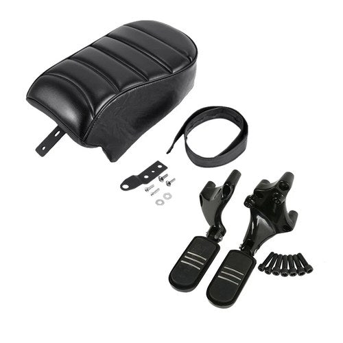 Rear Passenger Seat Pillion w/Foot Pegs Fit For Harley Sportster 883 1200 16-21