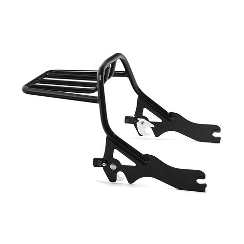 Black Five Bar Two Up Luggage Rack Fit For Harley Softail Fat Bob Fxfb 2018-2025