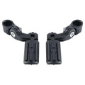 Matte Black Highway Short Angled Foot Pegs Fit For 1-1/4" 1.25" Engine Guard
