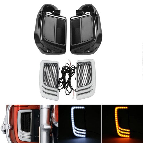 Lower Vented Fairing & Turn Signals Light Fit For Harley Road Street Glide 14-24