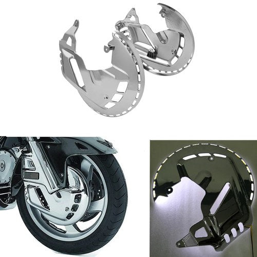 Brake Rotor Cover W/LED Ring Of Fire Fit For Honda Goldwing GL1800 01-17