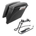 Hard Saddlebags w/ Conversion Bracket Fit For Harley Softail Fatboy Deluxe 84-17