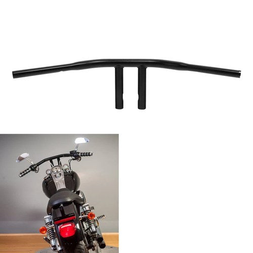 1 1/4" Black 8" Rise T-Bar Handlebar Fit For Harley Wide Glide Softail Road King