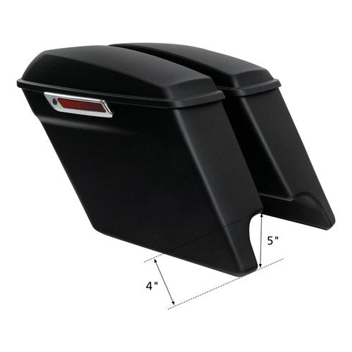 5" Stretched Hard Saddlebags Saddle Bags Fit For Harley Road King 2014-2024