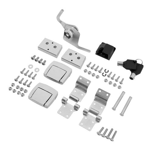 Chrome Hardware Latches Hinges Lock Kit Fit For Harley Touring 88-2013