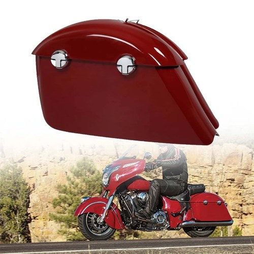 Painted Red Saddlebags Audio Lid Electronic Latch Fit For Indian Chieftain 14-18