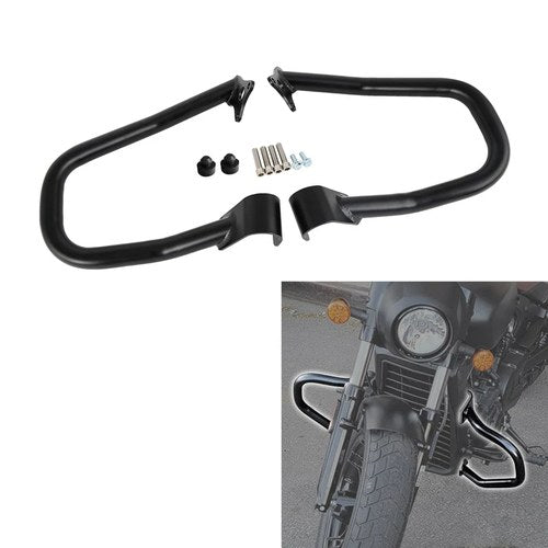Black Front Engine Guard Highway Crash Bar Fit For Indian Scout Sixty Bobber ABS