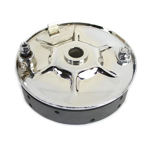 Rear Mechanical Brake Backing Plate Kit Chrome for Harley-Davidson