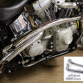 Curved Radius 2 inch Drag Pipe Set Chrome for Harley-Davidson
