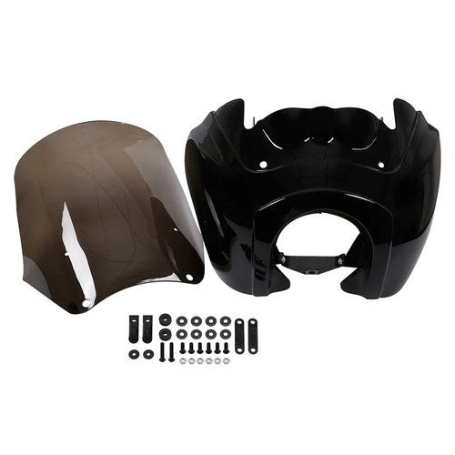 Headlight Fairing Cover w/ 15” Windshield Fit For Harley Dyna Low Rider T-Sport
