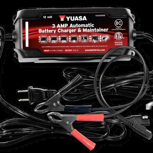 Yuasa For 3 Amp Charger & Maintainer (12V)