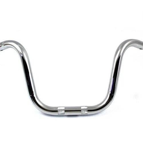 10 inch Mini Ape Hanger Handlebar with Indents Chrome for Harley-Davidson