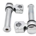 5-1/4 inch Offset Dog Bone Riser Set Chrome for Harley-Davidson