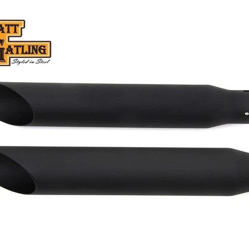 Wyatt Gatling Black Slash Slip-On Muffler Set for Harley-Davidson