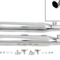 Chrome Slip On Muffler Set With Chrome Tips for Harley-Davidson