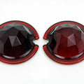 Tail Lamp Glass Lens Set Faceted Red for Harley-Davidson