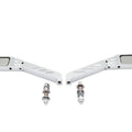 Rectangle Ball Milled Mirror Set with Billet Stems for Harley-Davidson
